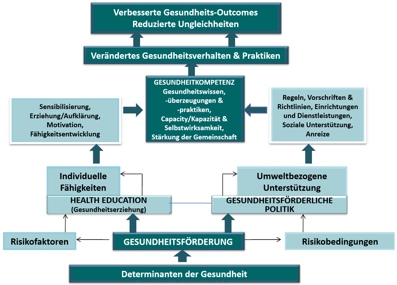 Beziehung zwischen den zentralen Gesundheitskonzepten