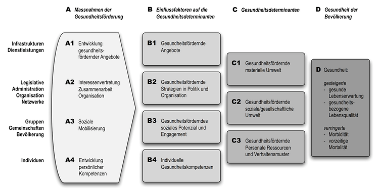 Ergebnismodell von Gesundheitsförderung Schweiz